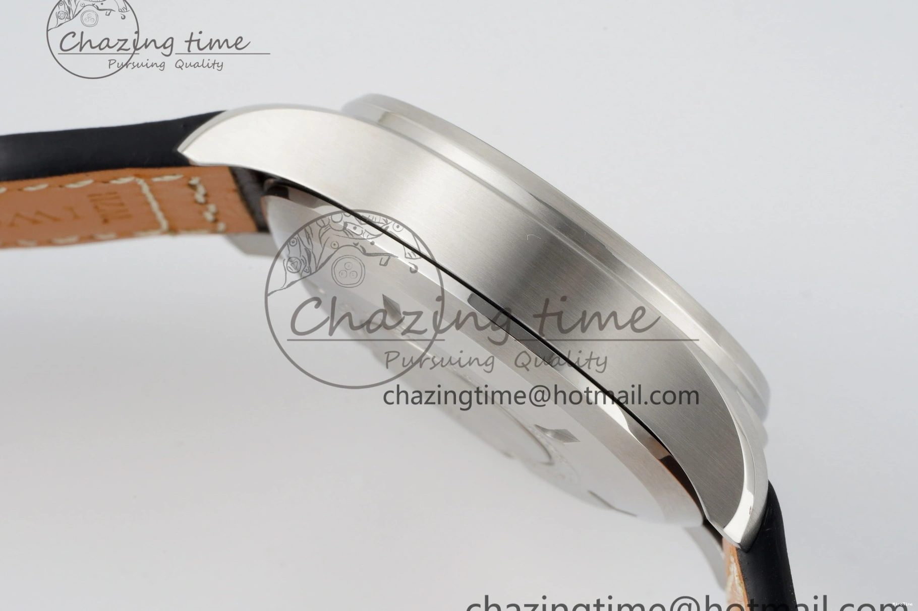 MIROTIME 0312 Bright Pilot Chrono SS AZF 1:1 Best Edition Green Dial on Brown Leather Strap A 7059